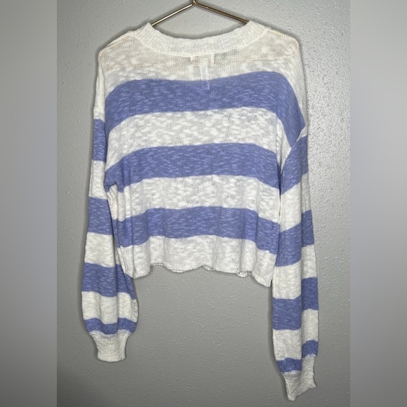 New Beach Riot Ava Sweater/Swim Cover Up in Sweet Lavender Stripe size Medium - Picture 3 of 5